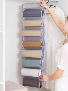 1PC Wardrobe With Hanging Storage Yoga Pants Storage Bag, Double-Sided Large Capacity Hanging Storage Bag, Clothes And Pants Net Pocket Behind The Wardrobe Door, Travel Camping Hanging Storage Bag, Can Be Used For Sorting And Organizing Small Items Such As Toiletries, Cosmetics, Underwear, Socks, Etc