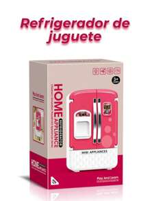 Mini Refrigerador de Juguete con Luces y Sonido - Rosa Roja - Ver 1