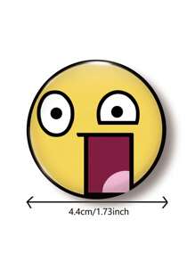 1pc 4.4cm/1.73inch Pattern Pin Badge, Button Pin, Suitable For Attaching To Clothing, Bags, Backpacks, Fun Gift For Friends And Family