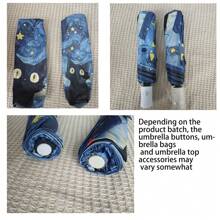 1 pièce Parapluie réversible chien mignon du ciel étoilé, servant de parasol et de protection contre la pluie en un, portable