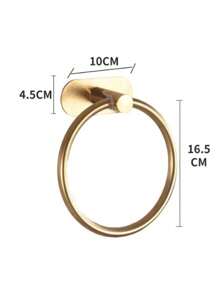 1pc Bathroom Towel Ring Holder Towel Storage Rack, No-Drill Wall Mount For Washroom