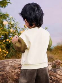 mini bala Boys' And Girls' Warm Top 2024 Fall/Winter New Collection - Milky White - View 2