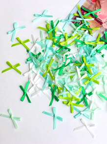 100pcs/Set Colorful Christmas Mini Satin Bow Ribbons, 0.12 Inch Mixed Color, Perfect For DIY Crafts, Hair Clips, Hats, Socks, Gift Wrapping, Apparel, Birthday Party Decorations, Bridal Wedding, Graduation Ceremony And Holiday Scenes,Christmas Valentine Day