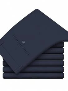 Men's Solid Color Diagonal Pocket Suit Pants, Formal Pants And Casual Pants, Men's Straight Business Slim Suit Pants, Suitable For Business, Weddings, And Travel.