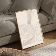 Set Of 3 Neutral Abstract Beige Tones Line Art Prints, Minimalist Modern Wall Arts, Boho Canvas Posters, Neutral Gallery Wall Decor, Spring Decor, Wall Art, Ideal Gift For Living Room, Bedroom, Kitchen, Office, Cafe, Bar, Hallway, Home And Room Decoration, Unframed - Beige - View 10