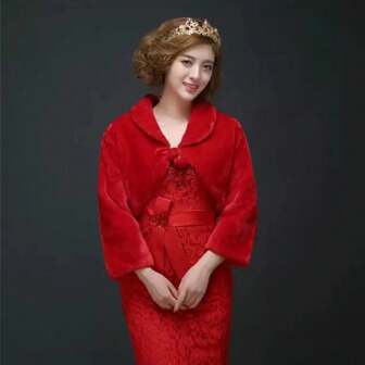 1 Piece Of Fluffy For Winter Weddings, Small Shawls For Brides, Wedding Dresses, Outerwear For Parties, Fluffy Wrapping