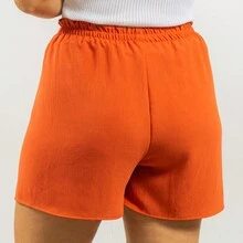 Duna Women's Shorts Loose High Waist With Elastic Casual - Xem 4