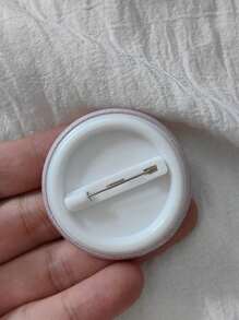 1pc 4.4cm/1.73inch Strawberry Girl Pattern Pin Badge, Button Brooch, Suitable For Attaching On Clothing, Bags, Backpacks, As A Fun Gift To Friends And Family