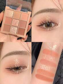 Dasique Eyeshadow Palette #05 Sunset Muhly, Eyeshadow Palette, Vegan, Korean Makeup, Cruelty-Free, 9 Blendable Shades In Matte & Shimmer Finishes, Comes With Elegant Korean Cosmetics Gift - #05 Sunset Muhly - View 3