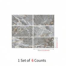 6PCS Vintage Marble 3D Tiles Kitchen Oil-Resistant Heat-Resistant Stickers Self-Adhesive Waterproof Wear-Resistant Stain-Resistant Home Renovation Beautification Stickers Peel And Stick,11.81x5.91inch Gifts Birthday Graduation Room Decor Home Decor Wall Decor Bathroom Decor Bedroom Decor Room Decoration Stuff Living Room Decor House Decor Home Decor Living Room Wall Paper Wallpaper Wall Stickers Wall Sticker - Multicolor - View 13