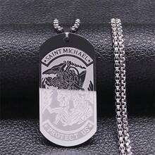 Archangel Order Of St. Michael Necklace For Women And Men Gold/Silver/Black Color Stainless Steel Chain Protection Gift - Necklace - View 8
