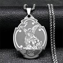 Archangel Order Of St. Michael Necklace For Women And Men Gold/Silver/Black Color Stainless Steel Chain Protection Gift - Necklace - View 6