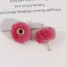 20/30/50/100pcs 15-Color Faux Rabbit Fur Pom Pom Beads, DIY Phone Charms, Car Accessories, Crafts Decoration Beads