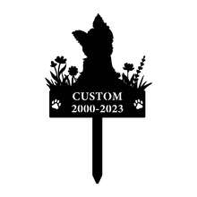 1 Pc Customizable Dog Memorial Stake, Personalized Pet Grave Marker, Metal Engraving Tribute Plaque For Dogs, Garden And Outdoor Lawn Sympathy Gift For Pet Lovers, Durable Metal Art Pet Headstone