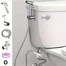 1 Conjunto de rociador bidet para asiento de inodoro con grifo de bañera manual, rociador bidet manual para baño, cabezal de ducha para autolimpieza.