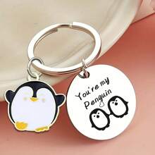 1 móc khóa chim cánh cụt hoạt hình "You Are My Penguin", lý tưởng cho bạn trai, đối tác hoặc gia đình, túi đựng phụ kiện ô tô ngày lễ tình nhân, ba lô cho trường học, phụ kiện Halloween Y2k dễ thương, ý tưởng quà tặng Giáng sinh cho Ngày nhà giáo - Bạc - Xem 4
