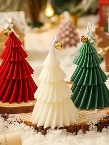 1 Khuôn đúc nhựa silicon để làm nến DIY Khuôn nến thơm hình cây thông Noel hình học Khuôn thủ công bằng sáp phong cách cổ điển Trang trí nhà Quà tặng đám cưới Đạo cụ chụp ảnh - Hình kim tự tháp - trắng - Xem 1