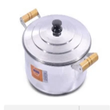 Polished Aluminum Cookware Set With Wooden Handle Size 14/16/18/20/22 - National Product - 灰色 - 查看 6