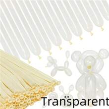 10/20/30/50/100pcs Mixed Color Magic Thickened Long Strip Balloon, Chrome Twist Latex Balloons , Pastel Color Latex Balloons For Balloon Arch, Metallic Gold/Silver/Blue/Green/Purple/Red/Pink/Orange/ White Modelling Balloon Kit For Creative Fun,Perfect For Birthday Parties, Weddings, Clown Decorations And Christmas