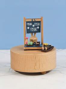 1pc Panda Themed Creative Colorful Rotating Sushi Music Box, Needs Switch Press And Bottom Winding, Sweet Newlyweds Gift - Multicolor - View 6