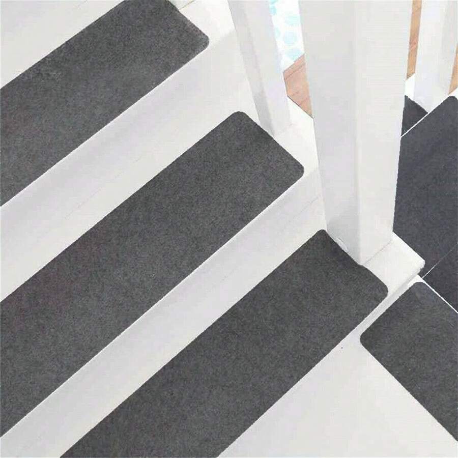 14 Pcs Misvayli Dark Gray Carpet Stair Treads AntiSlip For Kids