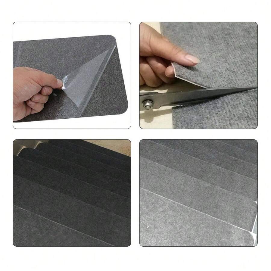 14 Pcs Misvayli Dark Gray Carpet Stair Treads AntiSlip For Kids