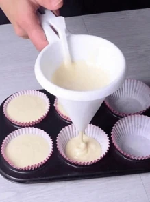 1 dụng cụ nướng, dụng cụ tách bánh bằng nhựa cỡ trung, dụng cụ tách bánh táo và bánh quy - trắng - Xem 9