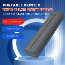 Draagbare A4 thermische inktloze draadloze printer voor thuis en onderweg - lichtgewicht, flexibel en intelligent, geleverd met 50 vellen papier