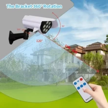 Đèn năng lượng mặt trời 77LED cảm biến chuyển động ngoài trời Camera giám sát mô phỏng Đèn pha chống nước IP65 cho sân vườn Vỏ được làm bằng vật liệu chống thấm nước và ABS để đảm bảo độ bền, rất phù hợp để sử dụng trong nhà và ngoài trời Tiết kiệm năng lượng, Pin lithium có thể sạc lại tích hợp, Được cung cấp năng lượng bởi tấm pin mặt trời Polysilicon chất lượng cao, Tốc độ sạc nhanh và Hạt đèn LED có tỷ lệ chuyển đổi cao - Đèn màn hình mô phỏng - Xem 6