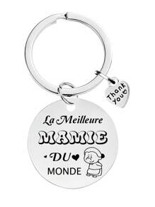 Stainless Steel Keychain, Mother's Day Gift From Grandchildren To Grandma, Grandma's Birthday Present - Multicolor - View 11