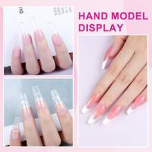 peacecolor 38 件装聚氨酯指甲油套装，带防滑液 UV 指甲灯 7ML 底漆和哑光亮面漆，美甲工具，快速成型模具和透明假指甲固定夹，指甲装饰闪光，适用于白色、紫色、粉色、透明橙色聚氨酯延长凝胶套装，适合女性女孩 DIY 指甲油礼物 - 彩色 - 查看 6