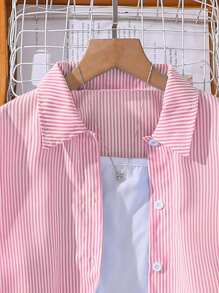 Left Mama 2pcs/Set Tween Girl New Fall Collared Long Sleeve Shirt Top & Pants