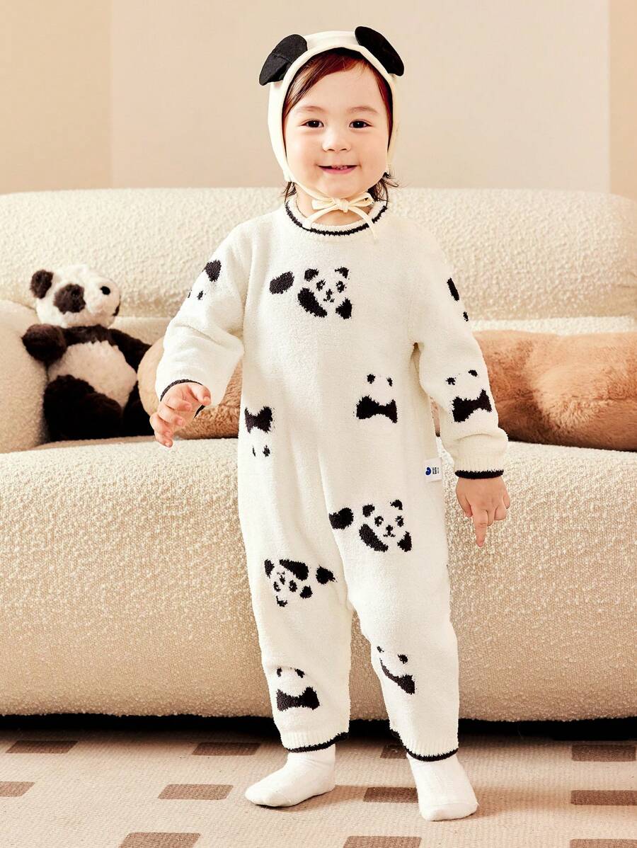 mini bala Boys' And Girls' Long-Sleeve Pajama Jumpsuit Baby Thick Pajamas Can Be Worn Outside