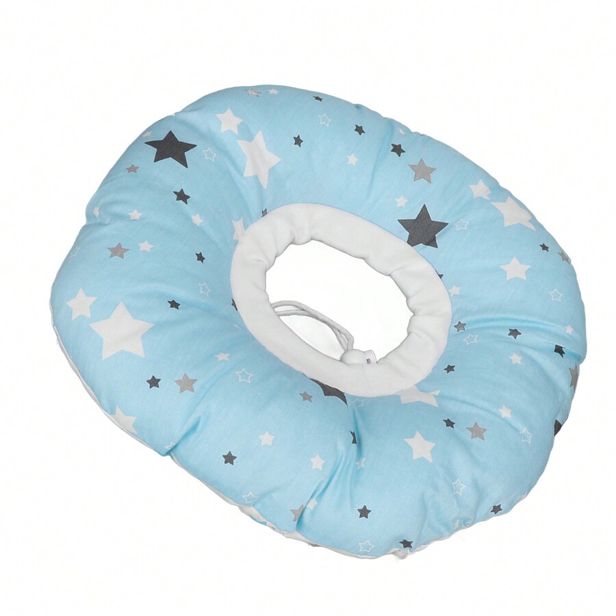 Ear Hole Piercing Pillow Light Blue Star Pattern Pressure Ear Sore