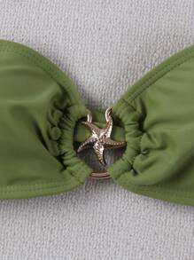 Conjunto de bikini sin tirantes para mujer, bikini sexy de playa para el verano