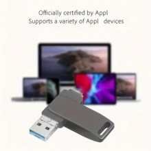 3-In-1 Mobile Phone Computer USB Flash Drive 64G, ITB Memory Card Portable High-Quality Storage Disk - Grey - View 4