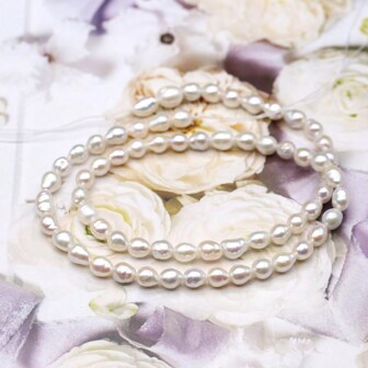 1 cuerda de Perlas de agua dulce naturales 100% Grado A en forma de arroz, mini cuentas/dijes para hacer joyería para hombres y mujeres, accesorios para regalos diarios