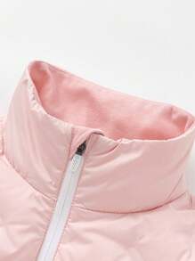 Balabala Tween Girl' Lightweight Down Jacket 2024 Autumn/Winter Short Style - White Red - View 6