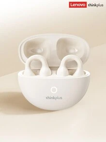 Lenovo 联想 LP25 蓝牙耳机，耳挂式运动耳机，配备蓝牙 5.4、ENC 降噪、定向音频、长续航、智能触控，兼容 Apple 和 Android 设备 - 米色 - 查看 6