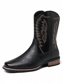 Men's High Top Leather Horse Boots - màu đen - Xem 2