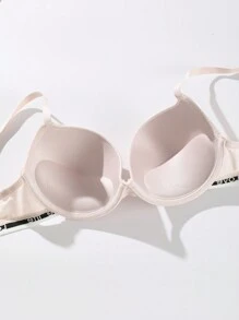 5pcs/Set Seamless Underwire Bras With Adjustable Cups To Lift And Support - Multicolor - View 5