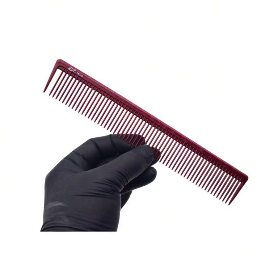 Umi Professional Carbon Comb Anti-Static Fine Teeth Uniform Separation For Hair Cutting - 酒紅色 - 查看 1