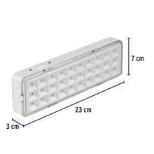 Lámpara de emergencia de 30 Leds, 220 lm recargable, Volteck  43007 - Blanco - Ver 3