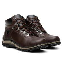 Men's Military Boots Genuine Leather Tractor Sole Alligator Lining Comfortable And Soft - màu đen - Xem 3