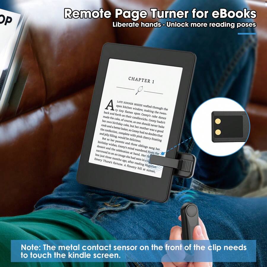 RF Remote Control Page Turner For Kindle Paperwhite, Camera Remote