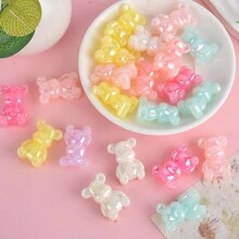 10/20Pcs Acrylic UV Coated Machine Bear Spacing Beads, Loose Beads, DIY Bracelet Necklace Loose Beads, Mobile Phone Chain Keychain Supplies - UV Acrylic Bear - View 13