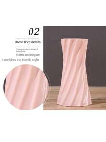 1 pezzo Vaso in plastica mini con design in vita, dimensione in miniatura adatto per la decorazione interna, vaso da fiori, accessorio per scrivania d'ufficio