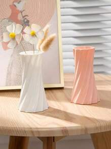 1 pezzo Vaso in plastica mini con design in vita, dimensione in miniatura adatto per la decorazione interna, vaso da fiori, accessorio per scrivania d'ufficio