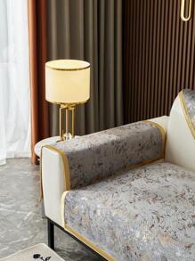 1 szt. Luksusowy złoty nadrukowany europejski pokrowiec na sofę - przyjazny dla zwierząt, antypoślizgowy, uniwersalny pokrowiec na sofę na cztery pory roku, odpowiedni do salonu, sypialni, dekoracji biura