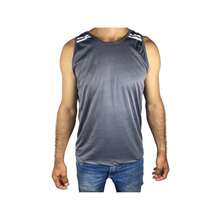 Dry Plain Tank Top For Gym Football Running Working Out - Xám - Xem 4